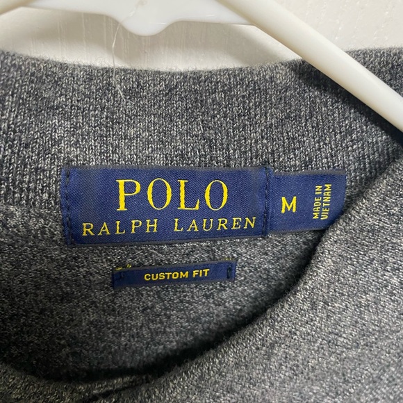 Long sleeve Polo shirt, white polo horse - Picture 3 of 4